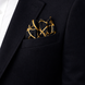 Vintage Black and Gold Stripes Silk Pocket Square by Monzoro – view 11
