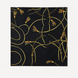 Vintage Black and Gold Stripes Silk Pocket Square by Monzoro – view 13