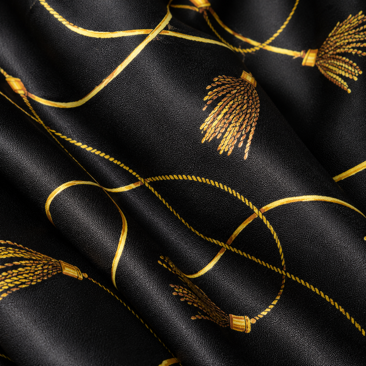 Vintage Black and Gold Stripes Silk Pocket Square by Monzoro – view 14