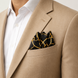Vintage Black and Gold Stripes Silk Pocket Square by Monzoro – view 16