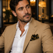 Vintage Black and Gold Stripes Silk Pocket Square by Monzoro – view 18