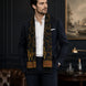 Vintage Black and Gold Stripes Silk Scarf by Monzoro – view 17