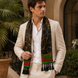 Vintage Black and Gold Stripes Silk Scarf by Monzoro – view 24