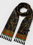 Vintage Black and Gold Stripes Silk Scarf by Monzoro