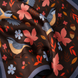 Winter Birds and Autumn Leaves Silk Pocket Square by Monzoro – view 9