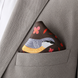 Winter Birds and Autumn Leaves Silk Pocket Square by Monzoro – view 12
