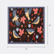 Winter Birds and Autumn Leaves Silk Pocket Square by Monzoro – view 14