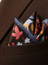 Winter Birds and Autumn Leaves Silk Pocket Square by Monzoro – view 18