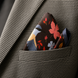 Winter Birds and Autumn Leaves Silk Pocket Square by Monzoro – view 20