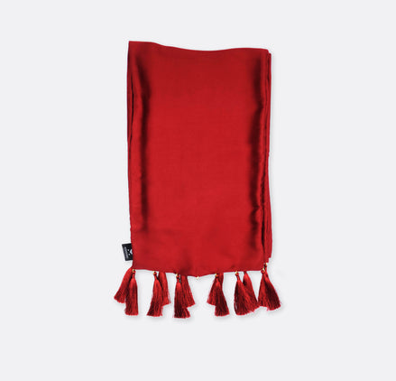 Bordeaux Wine Solid - Silk Men Scarves by Monzoro – view 2