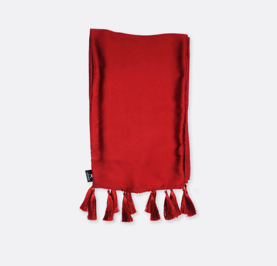 Bordeaux Wine Solid - Silk Men Scarves by Monzoro – view 2