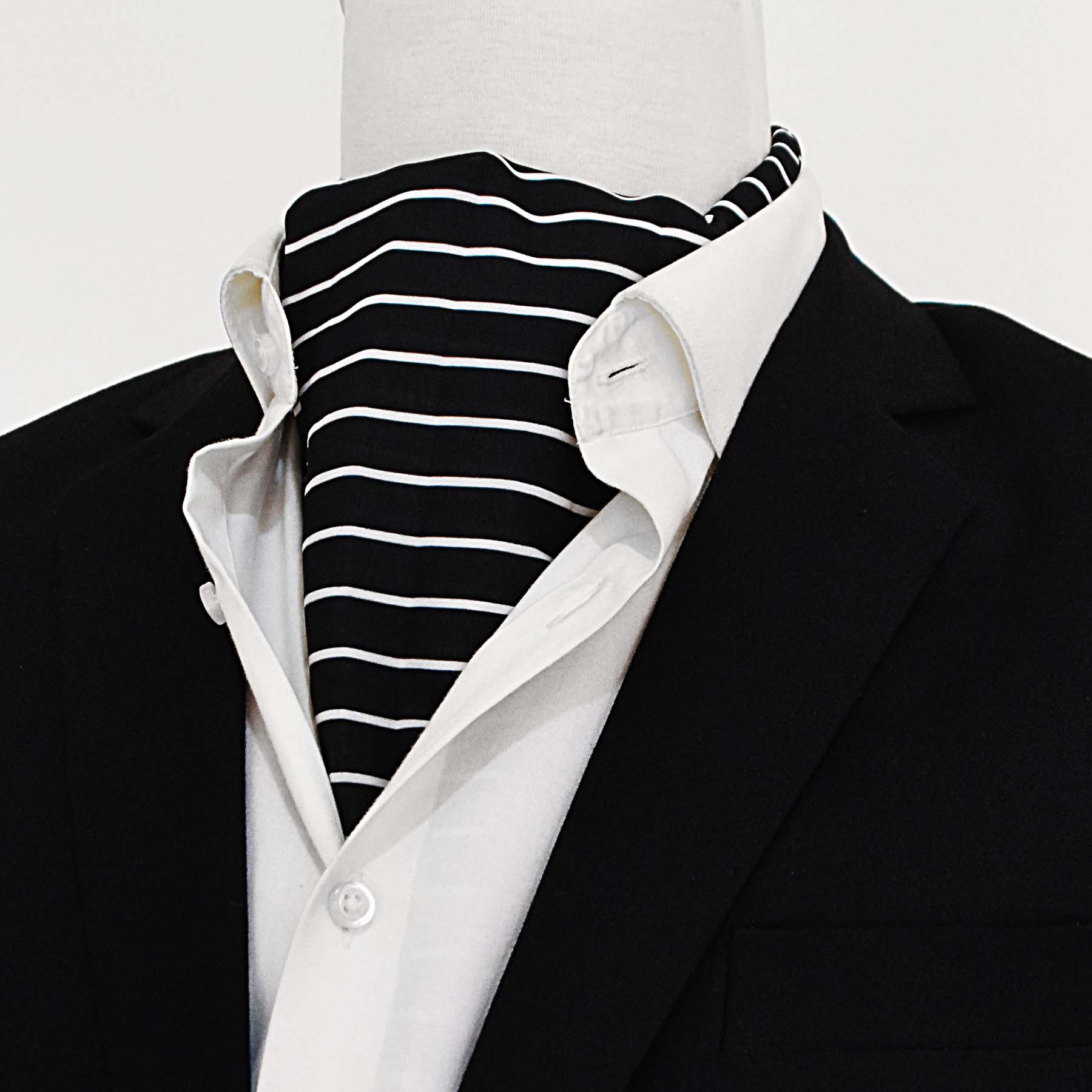 White Cane Crow Silk Ascot by Monzoro – view 4