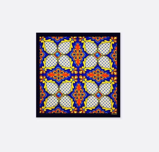 Mexican Talavera - Silk Pocket Square by Monzoro