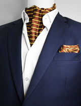 Yellow Cane Hazel Silk Ascot & Pocket Square Set