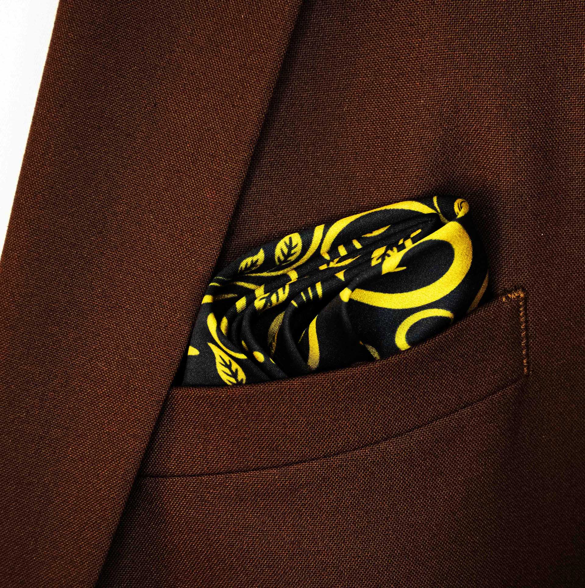 Chinese Floral Art – Silk Pocket Square by Monzoro – view 7