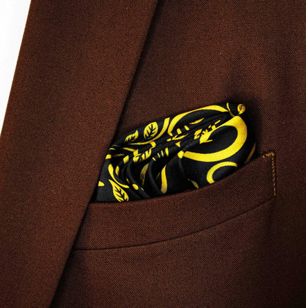 Chinese Floral Art – Silk Pocket Square by Monzoro – view 7