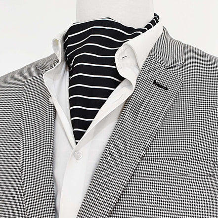 White Cane Crow Silk Ascot by Monzoro – view 6