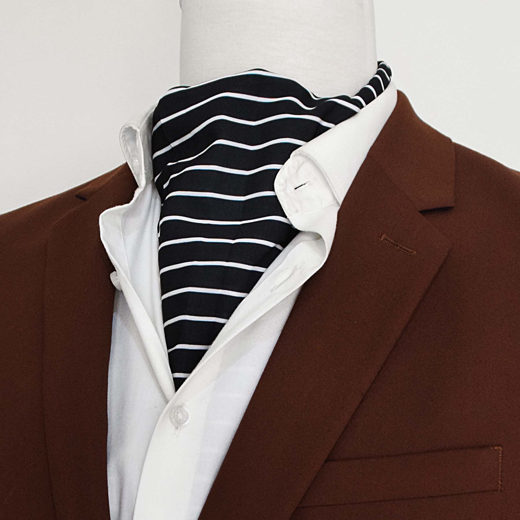 White Cane Crow Silk Ascot by Monzoro – view 5