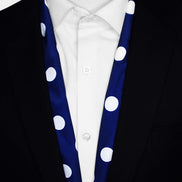 Navy Polka - Silk Men Scarf by Monzoro – view 4