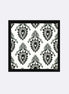 Black & White Turkish Floral - Silk Pocket Square by Monzoro