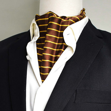 Yellow Cane Hazel Silk Ascot by Monzoro – view 2