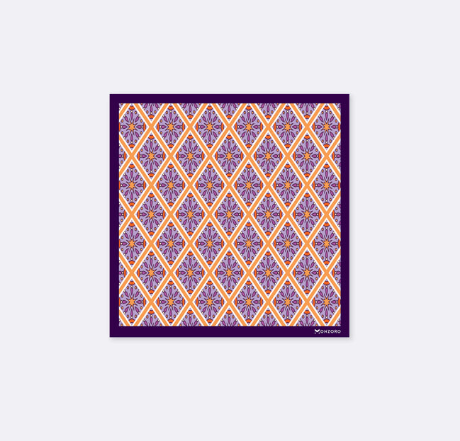 Retro Vintage Silk Pocket Square by Monzoro