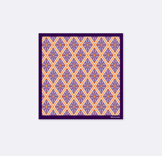 Retro Vintage Silk Pocket Square by Monzoro