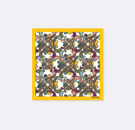 Crimson Echo Silk Pocket Square by Monzoro