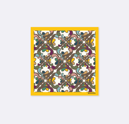 Crimson Echo Silk Pocket Square by Monzoro