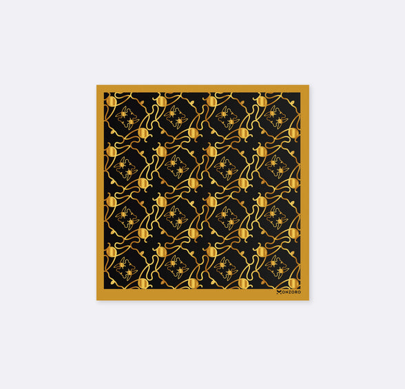 Golden Mirage Pattern Silk Pocket Square by Monzoro