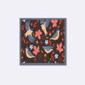Winter Birds and Autumn Leaves Silk Pocket Square by Monzoro