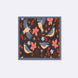 Winter Birds and Autumn Leaves Silk Pocket Square by Monzoro