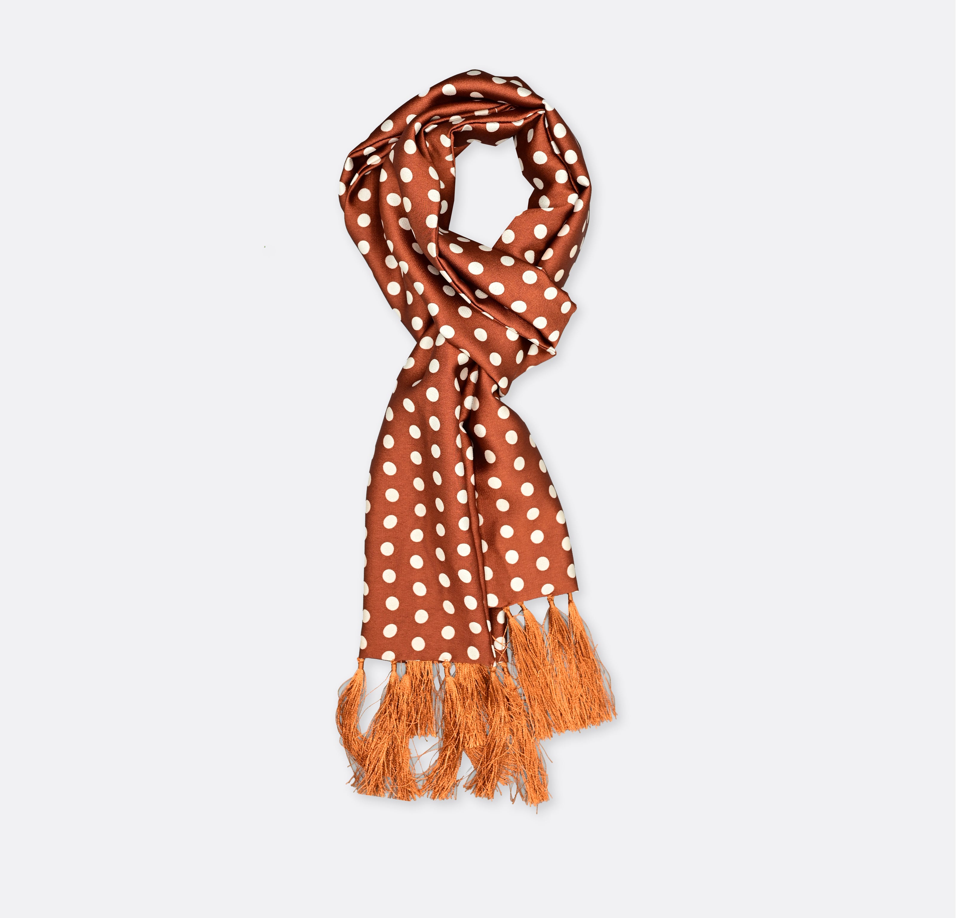 Copper Base Polka - Silk Men Scarf by Monzoro