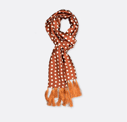 Copper Base Polka - Silk Men Scarf by Monzoro