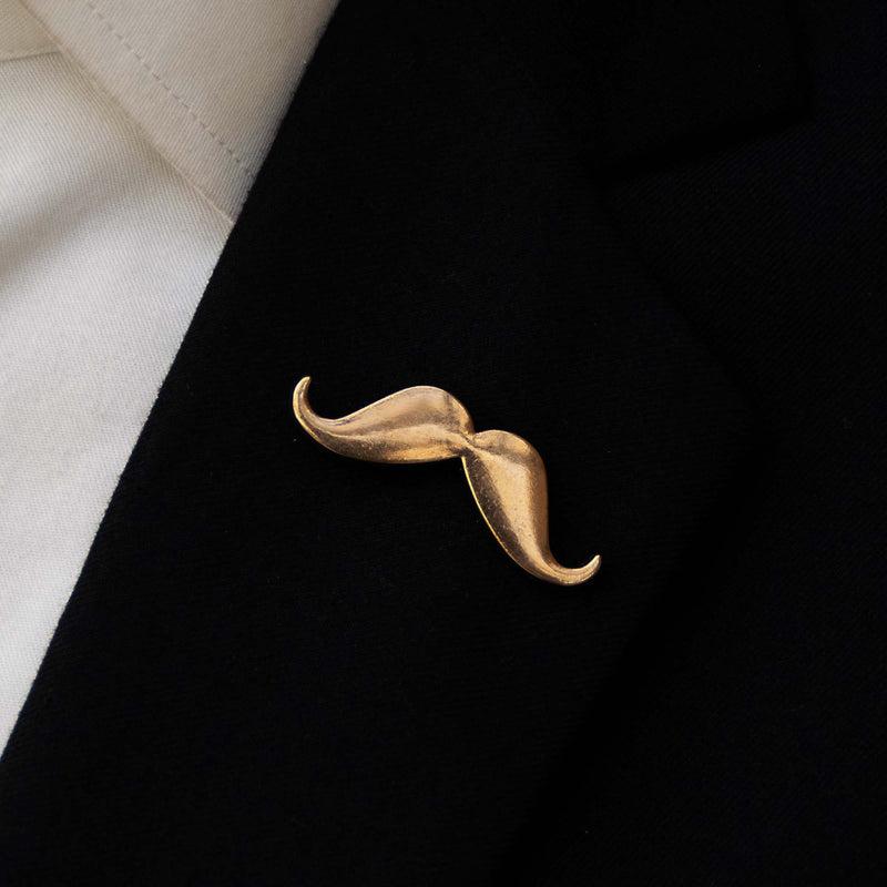 Golden Moustache – Golden Lapel Pins