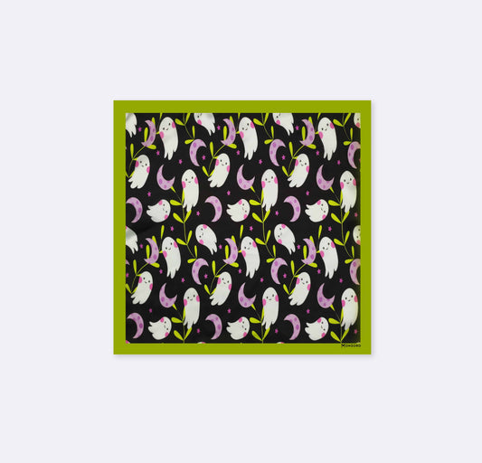 Halloween Scrapbook Paper Ghost Silk Pocket Square