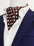 Coffee Base Polka - Silk Men Ascot by Monzoro