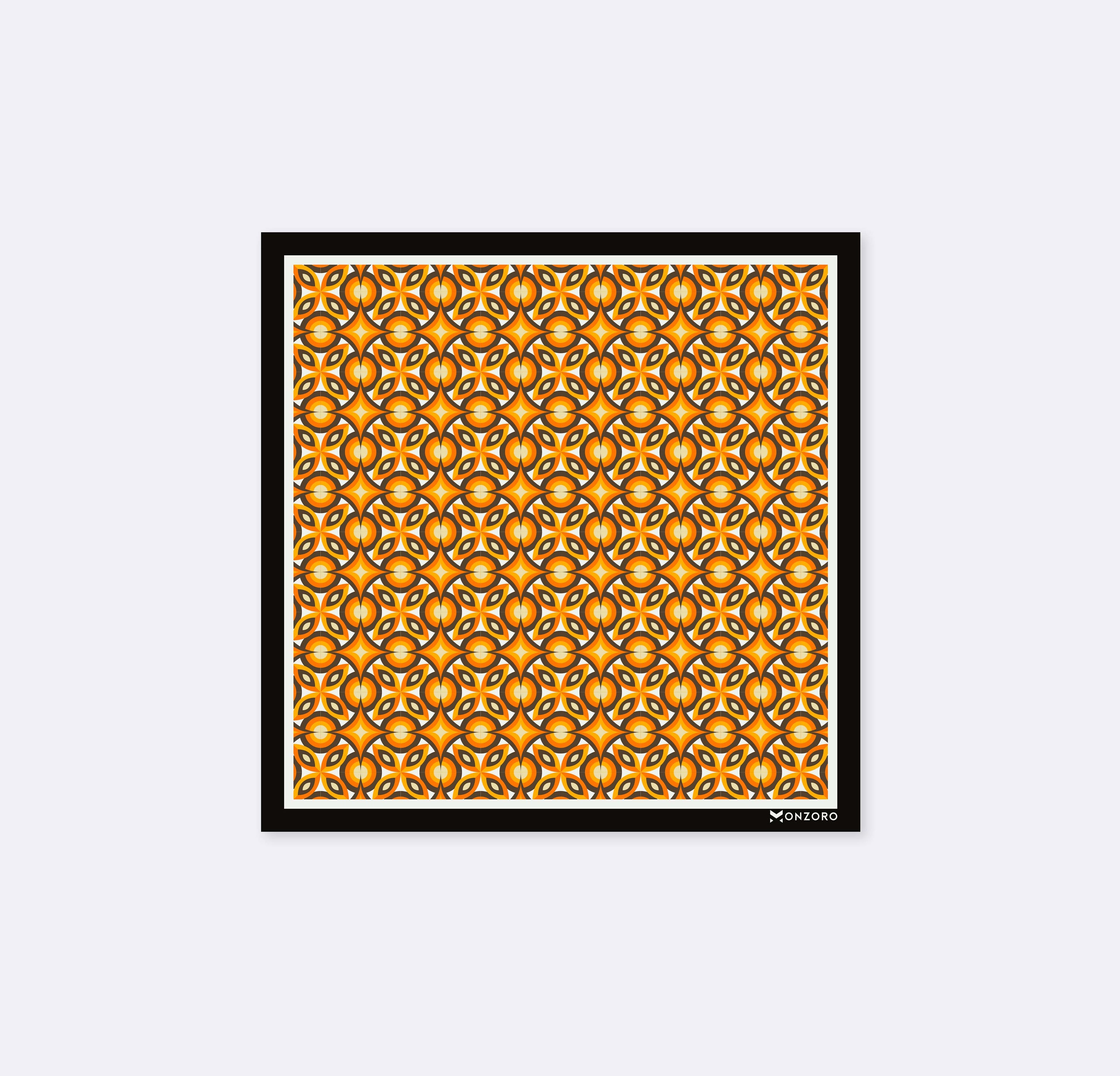 Geometric Repeat Pattern Silk Pocket Square