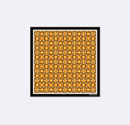 Geometric Repeat Pattern Silk Pocket Square