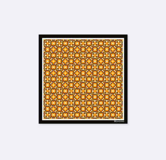 Geometric Repeat Pattern Silk Pocket Square