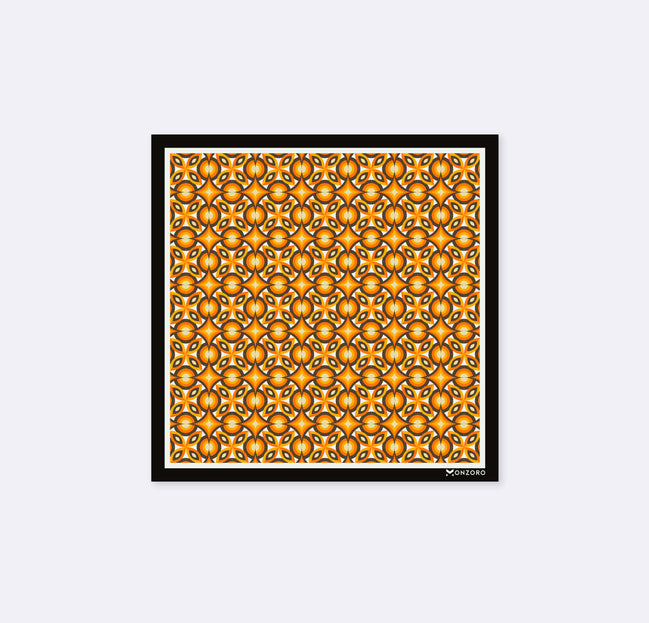 Geometric Repeat Pattern Silk Pocket Square