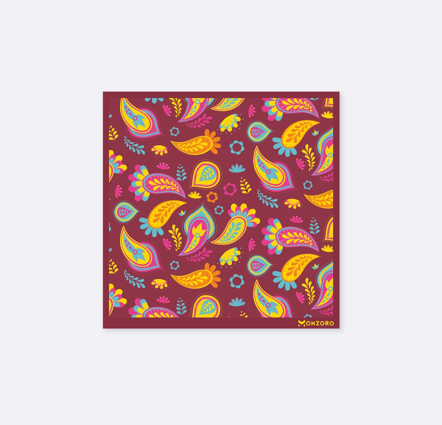 Paisley Shape Silk Pocket Square