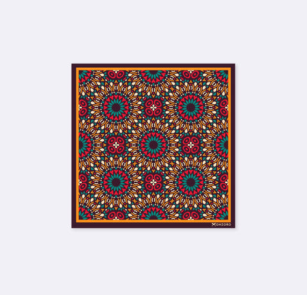 African Art Silk Pocket Square by Monzoro