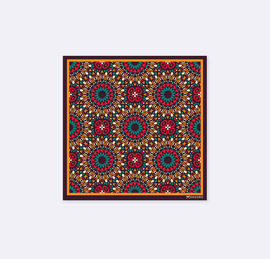 African Art Silk Pocket Square by Monzoro
