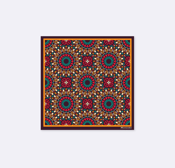 African Art silk pocket square