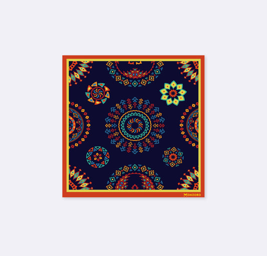 Truck Art Ethnic Silk Pocket Square