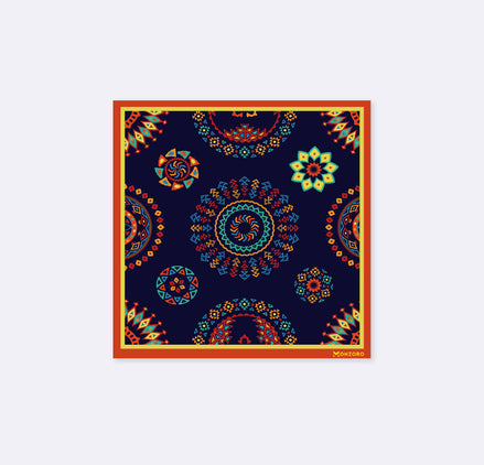Truck Art Ethnic Silk Pocket Square by Monzoro