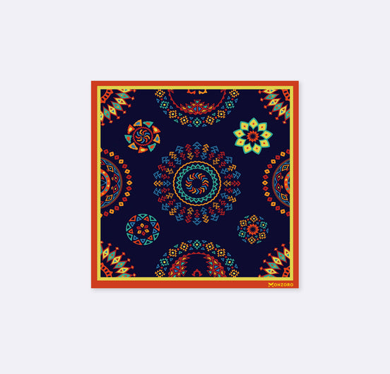 Truck Art Ethnic Silk Pocket Square by Monzoro