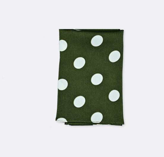 Forest Polka Silk Pocket Square by Monzoro – view 2