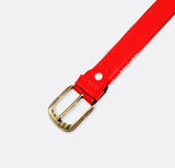 Luxury Red leather belt